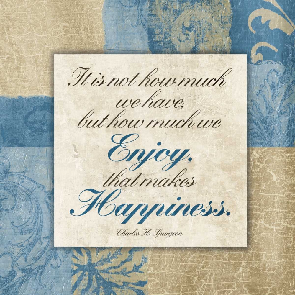 Wall Art Painting id:106537, Name: Enjoy Happiness, Artist: Grey, Jace