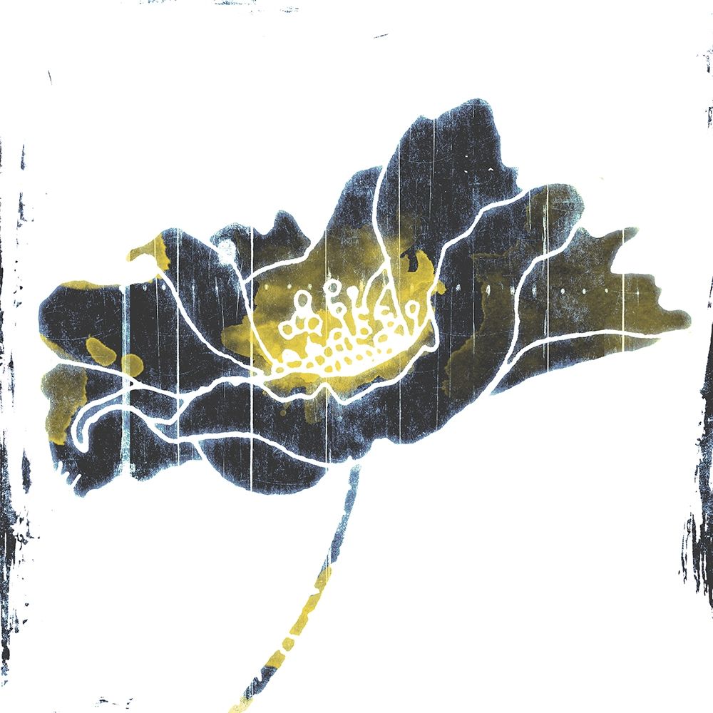 Wall Art Painting id:198266, Name: Flower With Blue Yellow, Artist: Grey, Jace