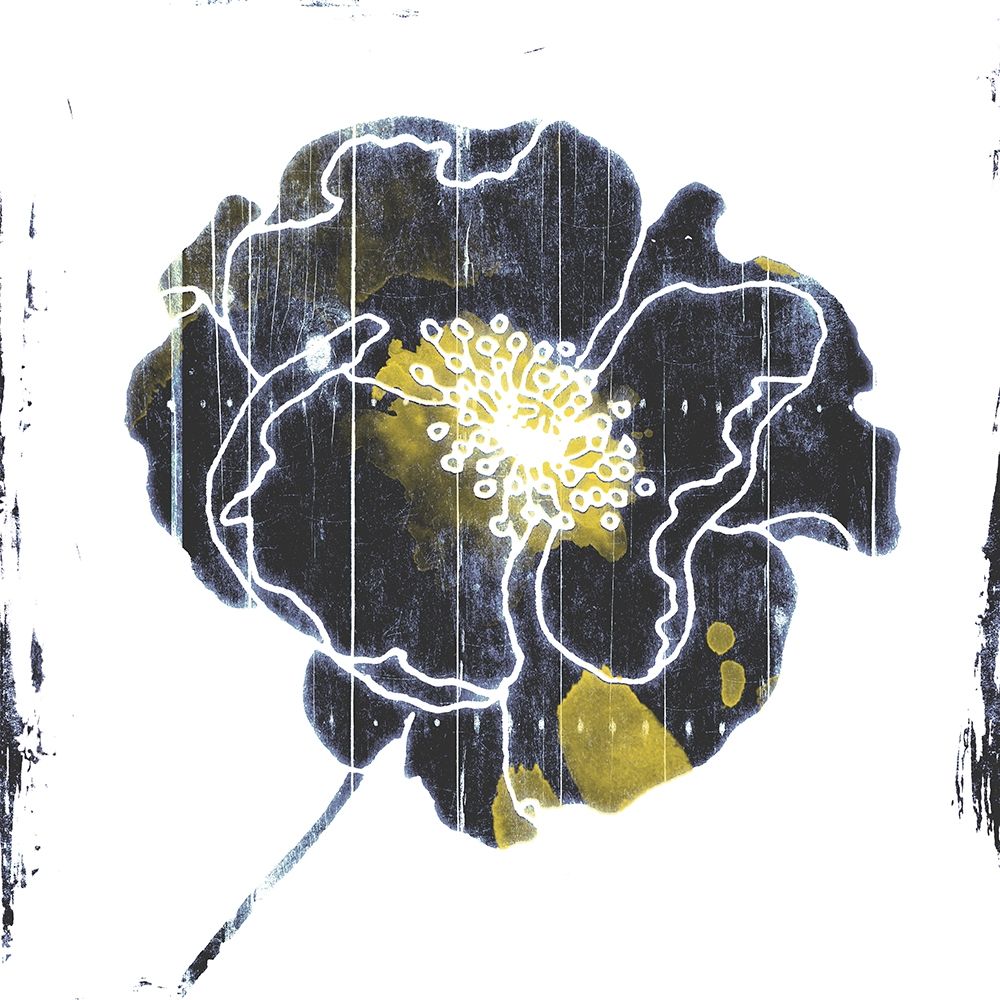 Wall Art Painting id:198267, Name: Flower With Blue Yellow Mate, Artist: Grey, Jace