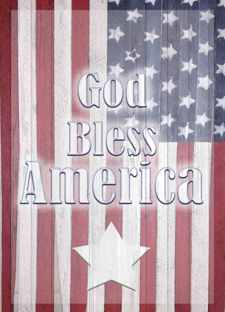 Wall Art Painting id:106587, Name: God Bless America, Artist: Allen, Kimberly