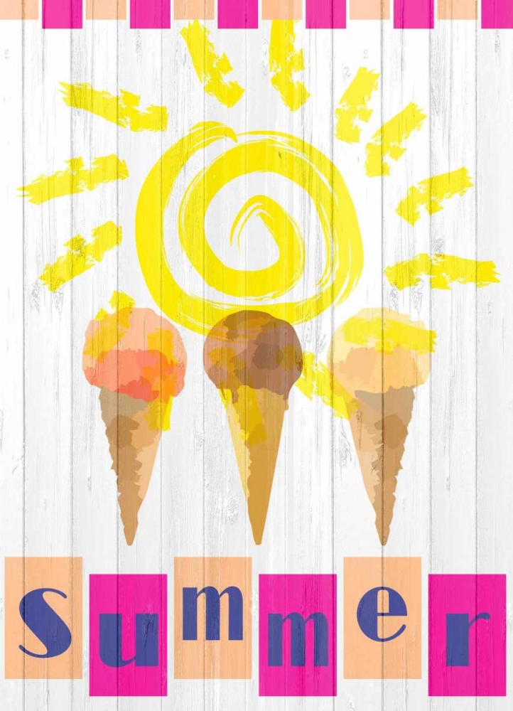 Wall Art Painting id:106590, Name: Summer Ice Cream Cones, Artist: Allen, Kimberly