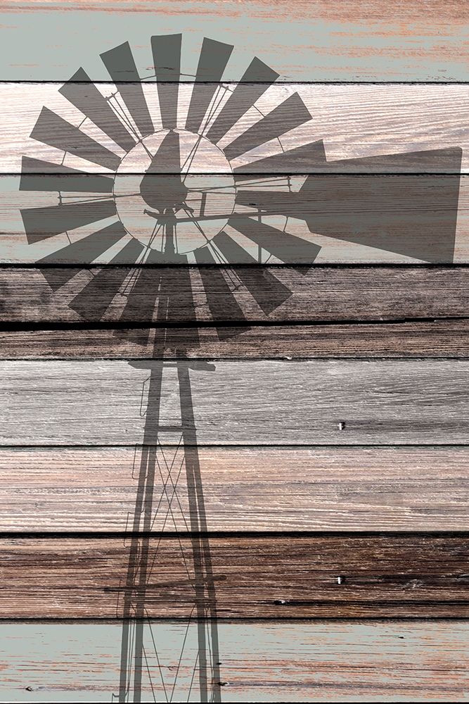 Wall Art Painting id:330967, Name: Windmill on Wood, Artist: Allen, Kimberly