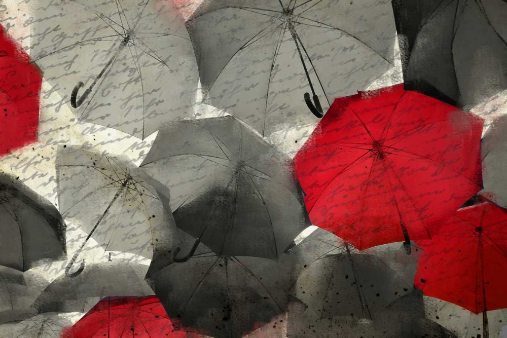 Wall Art Painting id:152072, Name: Red Umbrella, Artist: Allen, Kimberly