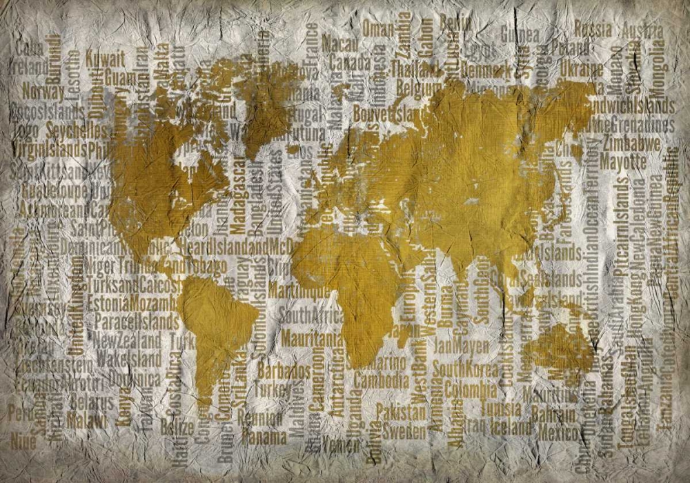 Wall Art Painting id:152098, Name: Map of the World, Artist: Allen, Kimberly