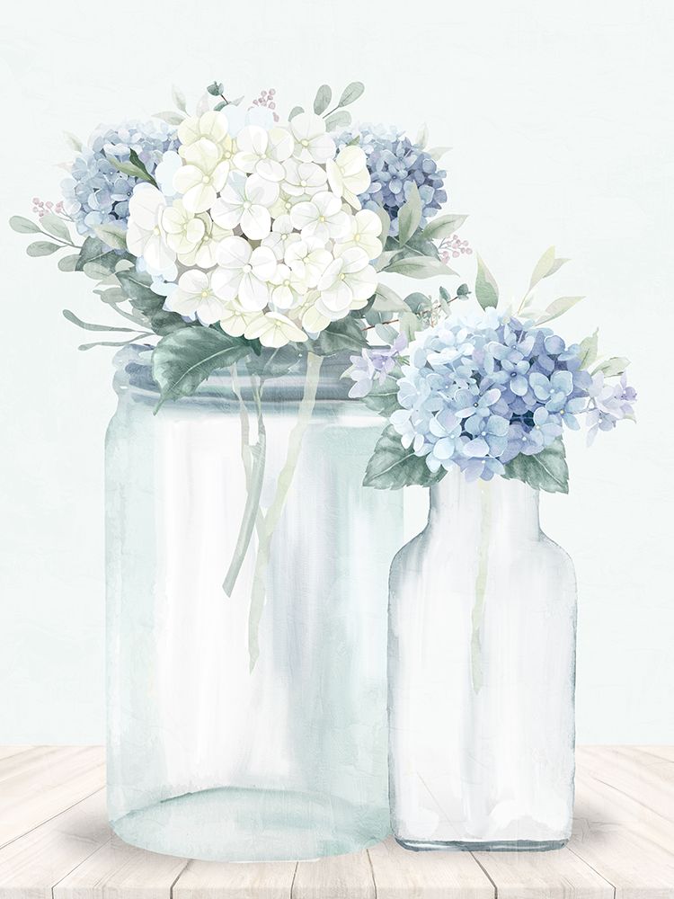 Wall Art Painting id:617526, Name: Hydrangeas 2, Artist: Allen, Kimberly