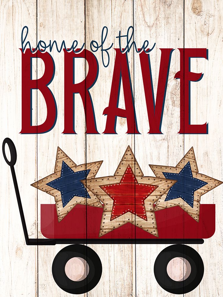 Wall Art Painting id:673596, Name: Home Of The Brave Wagon, Artist: Allen, Kimberly