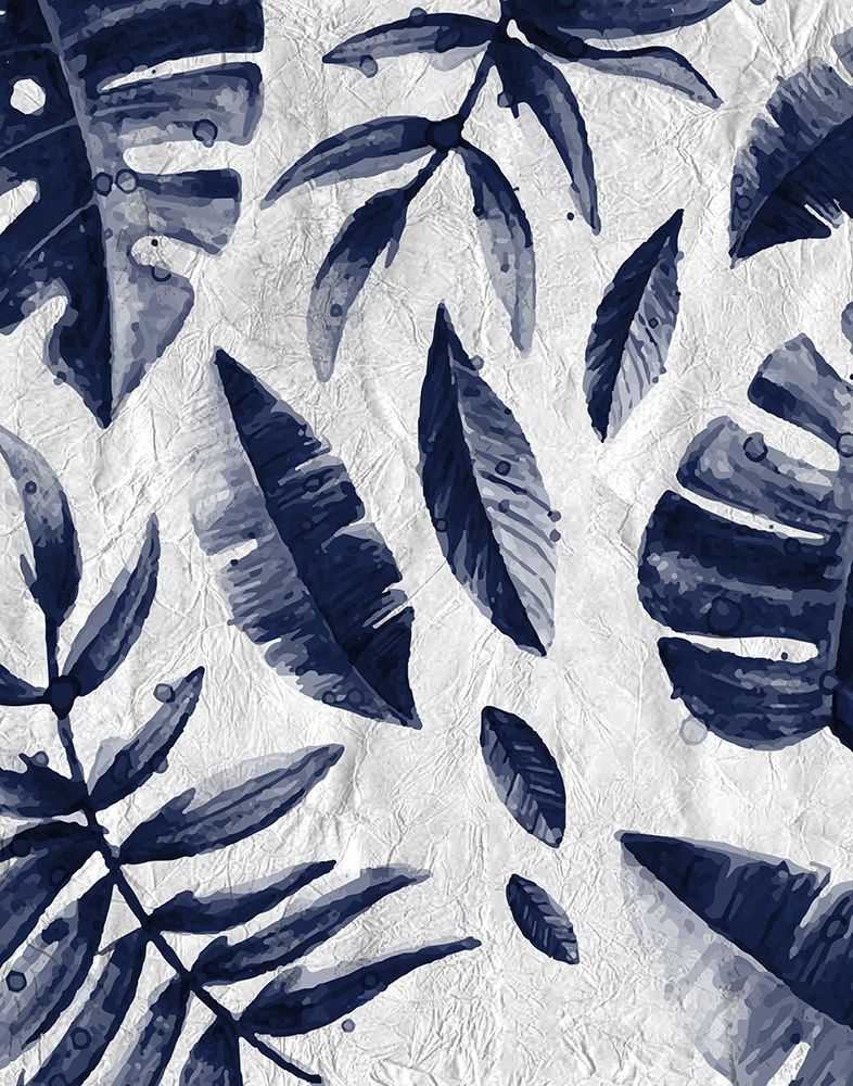 Wall Art Painting id:190839, Name: Tropic Indigo Leaves 1, Artist: Allen, Kimberly