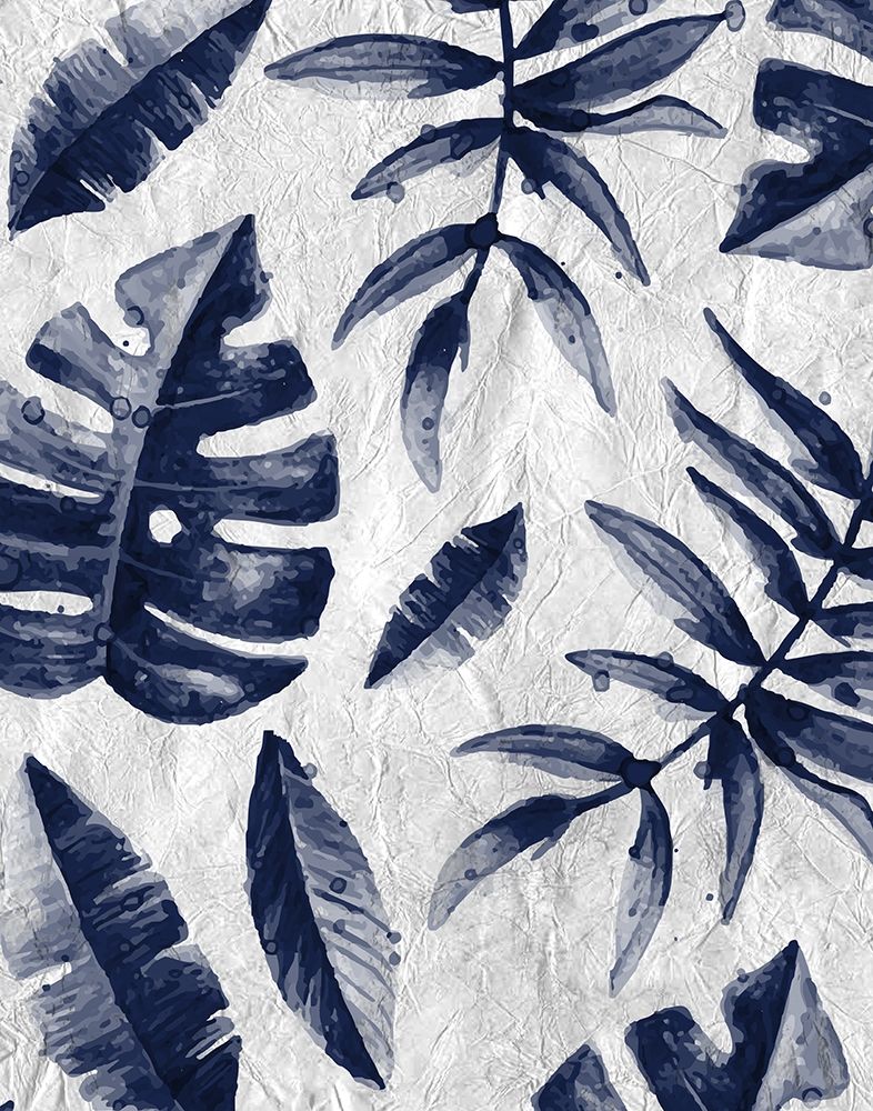 Wall Art Painting id:190840, Name: Tropic Indigo Leaves 2, Artist: Allen, Kimberly