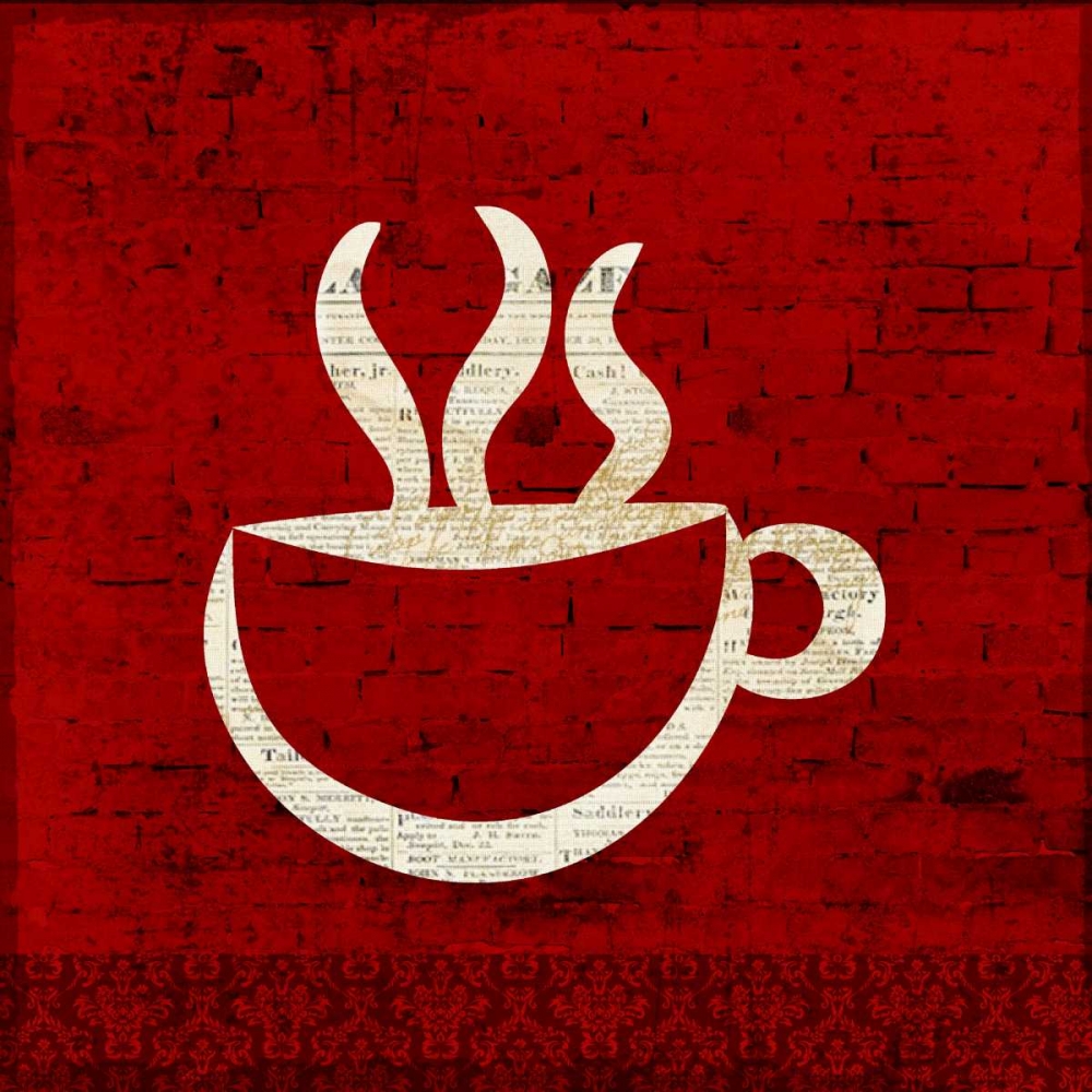 Wall Art Painting id:106684, Name: Red Coffee 1, Artist: Allen, Kimberly