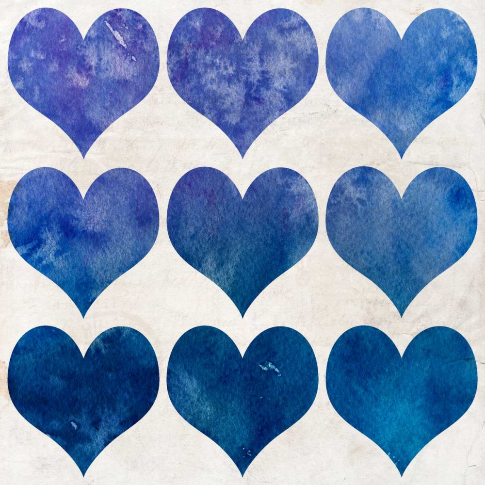 Wall Art Painting id:125862, Name: Watercolor Hearts 3, Artist: Allen, Kimberly