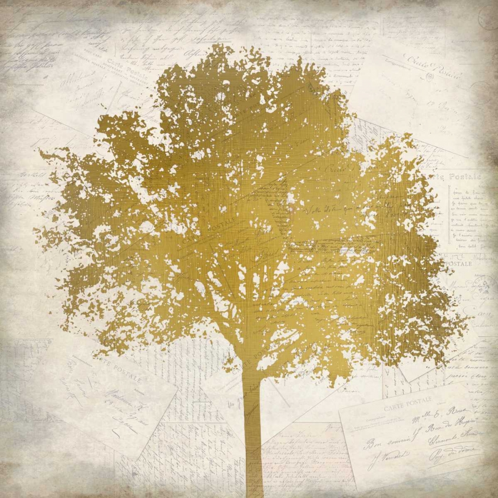 Wall Art Painting id:138255, Name: Tree Silhouette Gold 3, Artist: Allen, Kimberly