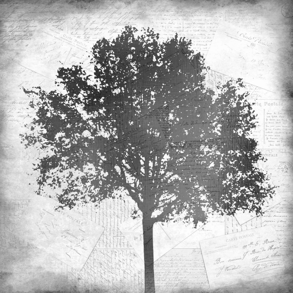 Wall Art Painting id:138254, Name: Tree Silhouette Black and White 1, Artist: Allen, Kimberly