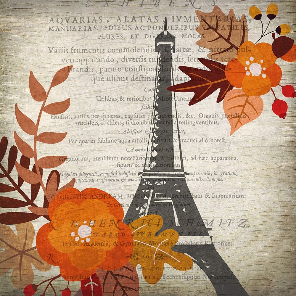 Wall Art Painting id:207897, Name: Paris in the Fall 1, Artist: Kimberly, Allen