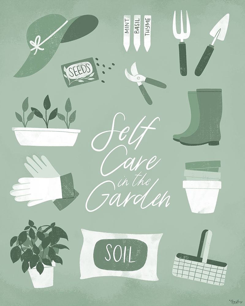 Wall Art Painting id:386478, Name: Self Care Garden, Artist: Louise, Gigi