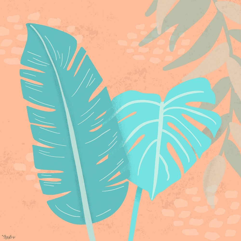 Wall Art Painting id:331573, Name: Tropical Leaves 1, Artist: Louise, Gigi