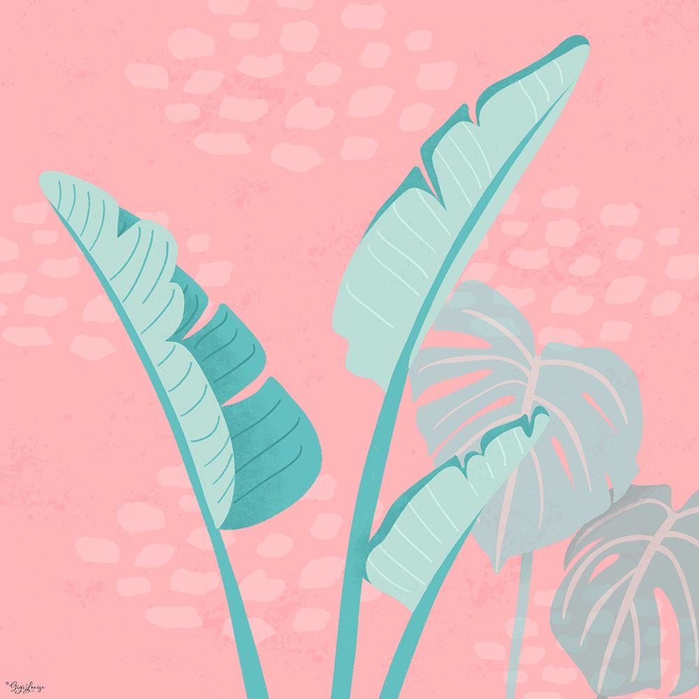 Wall Art Painting id:331574, Name: Tropical Leaves 2, Artist: Louise, Gigi