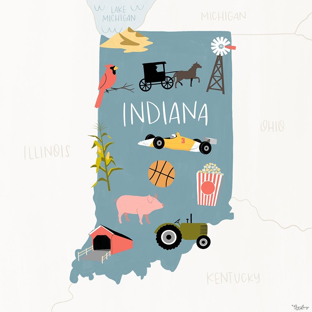 Wall Art Painting id:366576, Name: Indiana Icons, Artist: Louise, Gigi