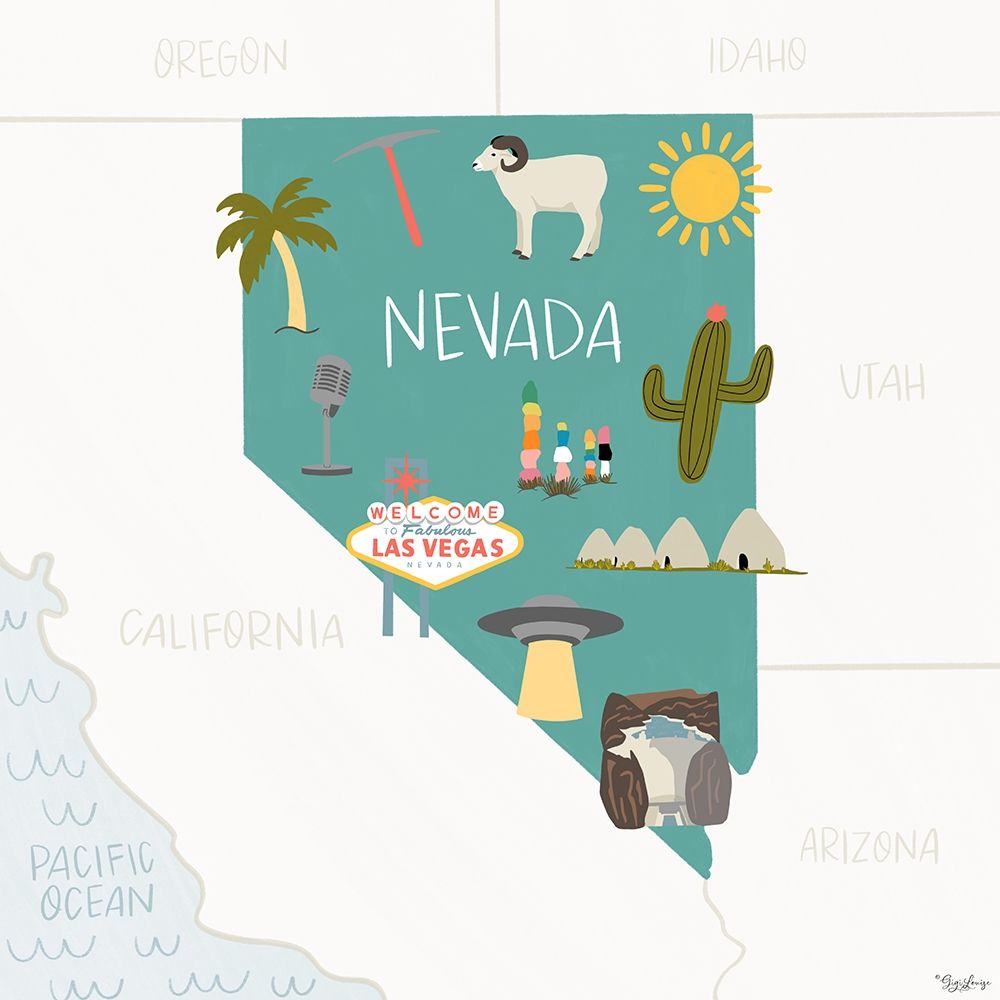 Wall Art Painting id:366578, Name: Nevada Icons, Artist: Louise, Gigi