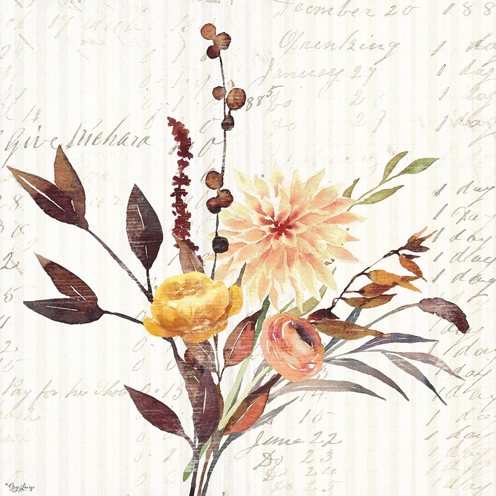 Wall Art Painting id:393700, Name: Wild Floral 1 Fall, Artist: Louise, Gigi