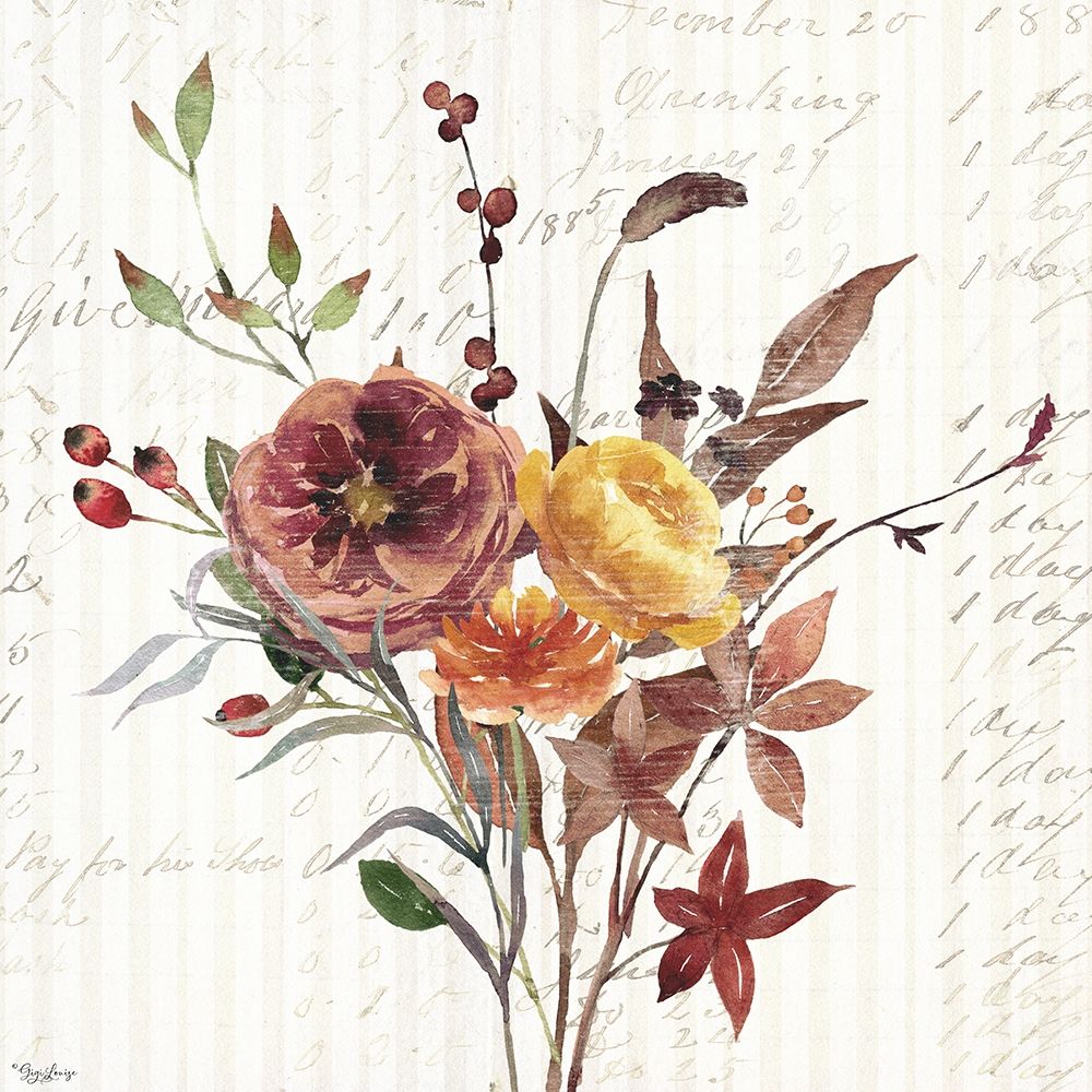 Wall Art Painting id:393701, Name: Wild Floral 2 Fall, Artist: Louise, Gigi