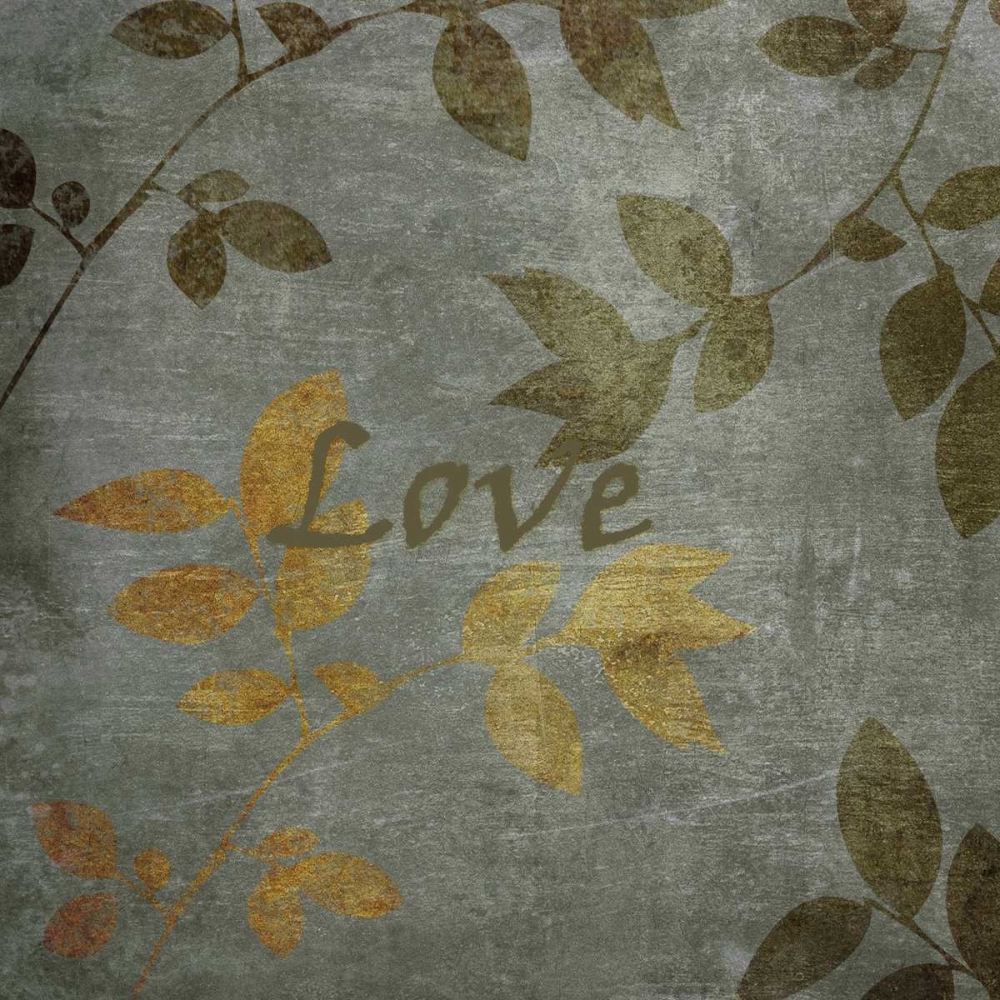 Wall Art Painting id:7903, Name: Green and Brown Leaves Love, Artist: Emery, Kristin