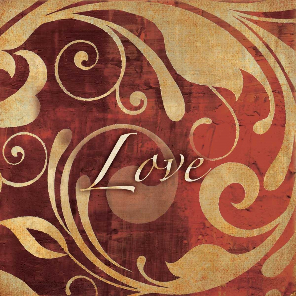 Wall Art Painting id:7908, Name: Red and Gold Love, Artist: Emery, Kristin