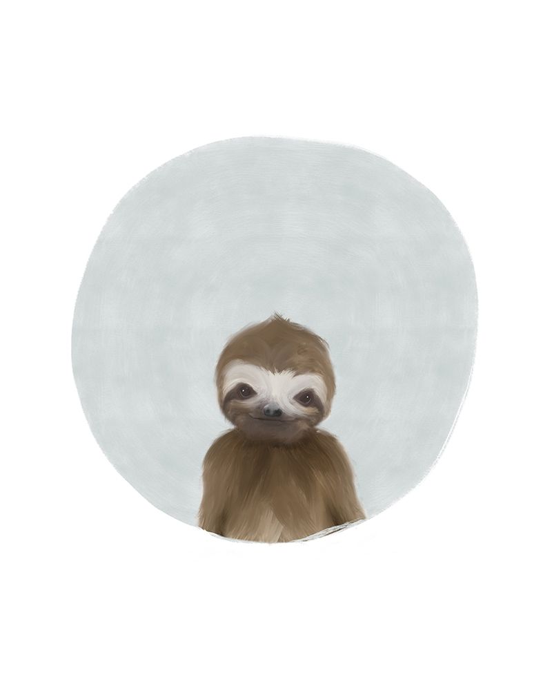 Wall Art Painting id:220949, Name: Baby Sloth, Artist: Straatsma, Leah