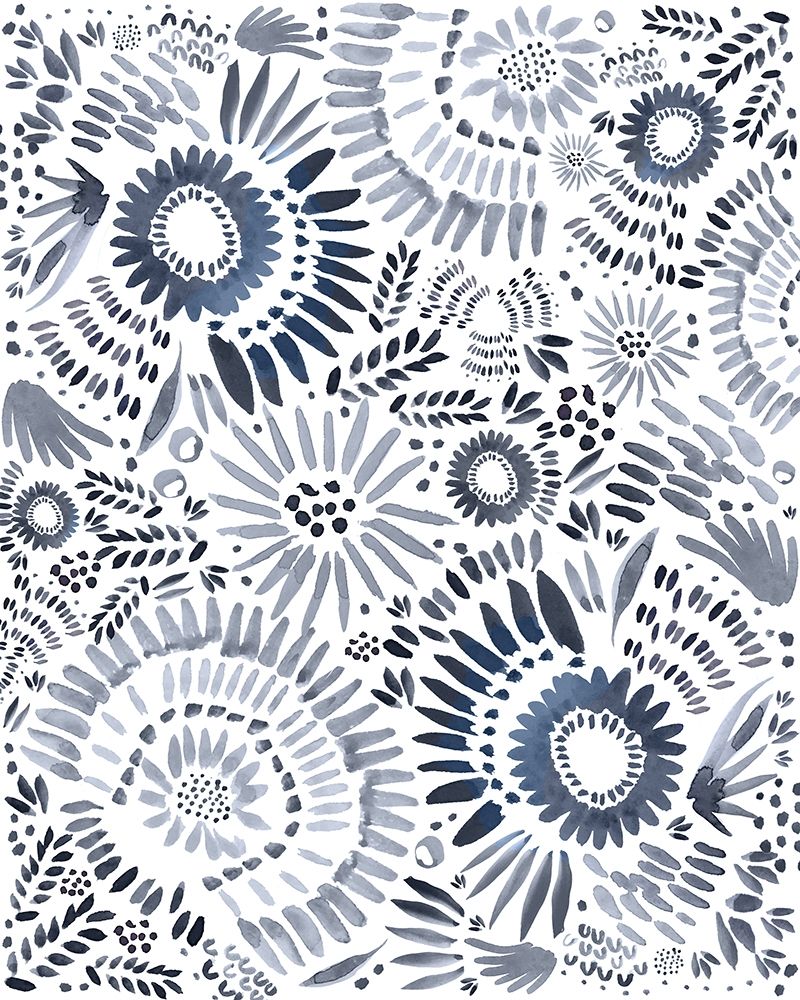 Wall Art Painting id:251078, Name: Blue Floral Fun, Artist: Straatsma, Leah