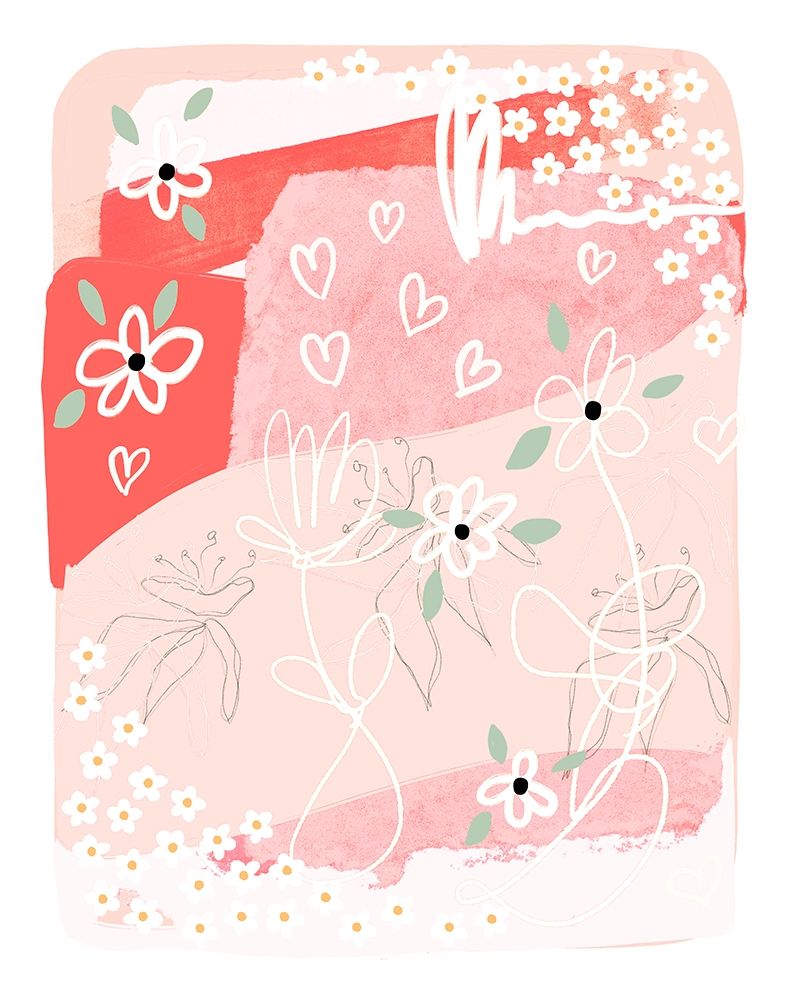 Wall Art Painting id:386556, Name: Abstract Floral Fun Bright, Artist: Straatsma, Leah