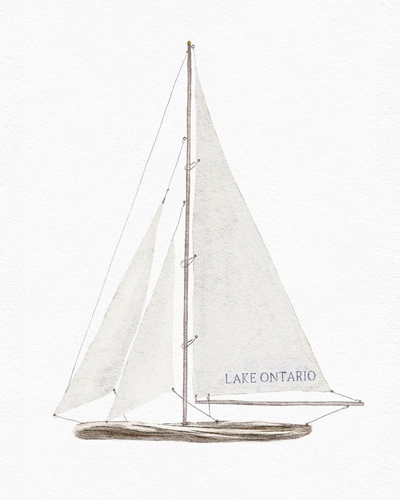 Wall Art Painting id:412585, Name: Lake Ontario Sailboat, Artist: Straatsma, Leah