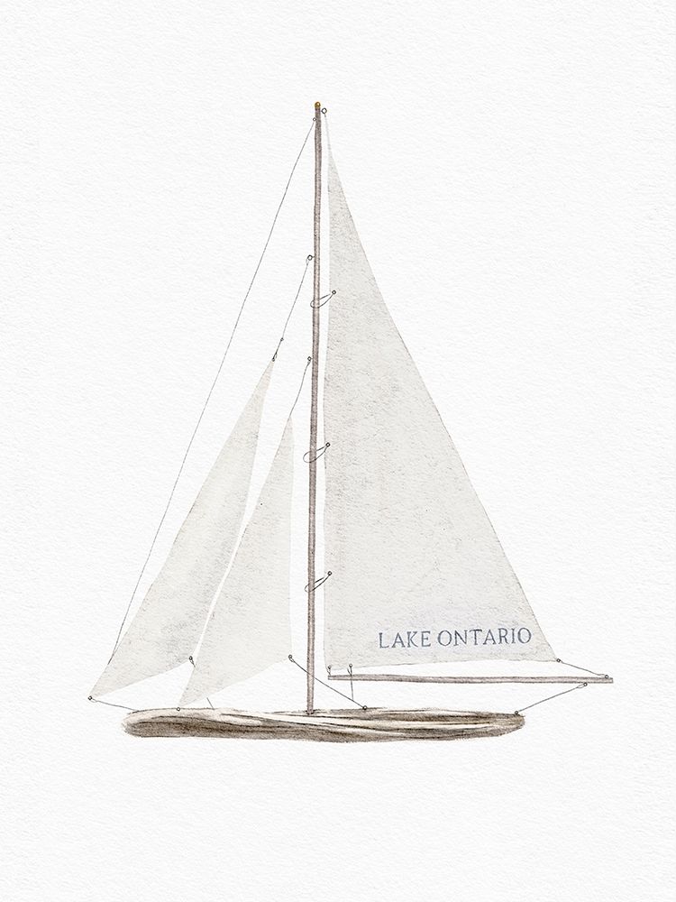 Wall Art Painting id:426245, Name: Lake Ontario Sailboat, Artist: Straatsma, Leah