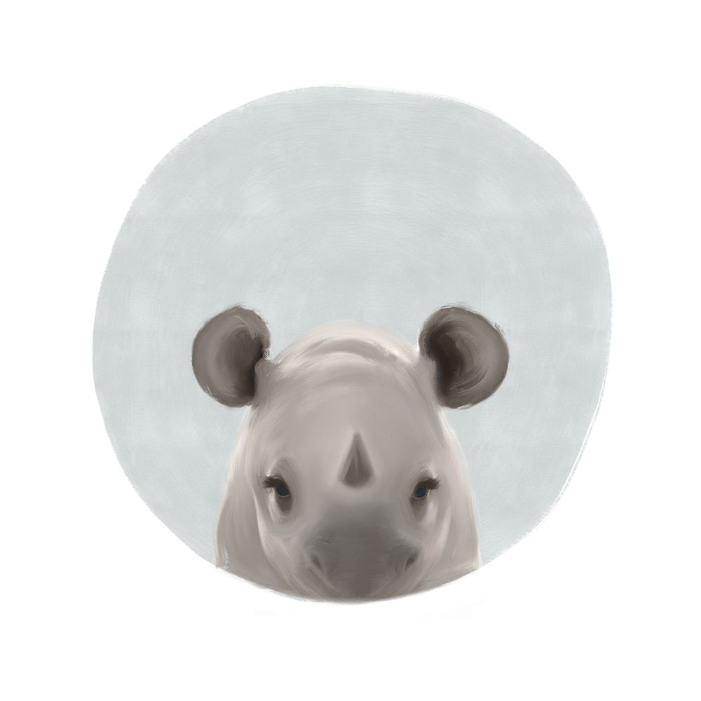 Wall Art Painting id:300121, Name: Baby Rhino Gray, Artist: Straatsma, Leah