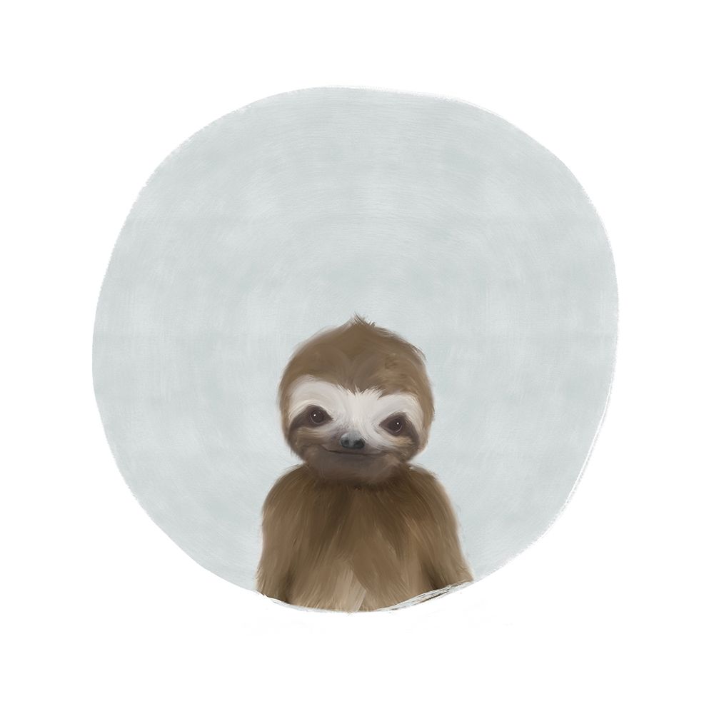 Wall Art Painting id:300122, Name: Baby Sloth Gray, Artist: Straatsma, Leah