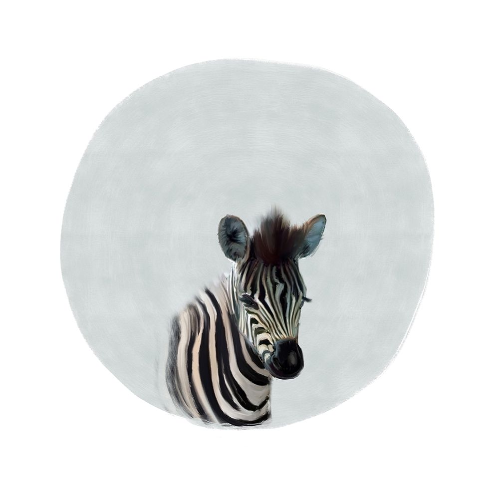 Wall Art Painting id:300124, Name: Baby Zebra Gray, Artist: Straatsma, Leah