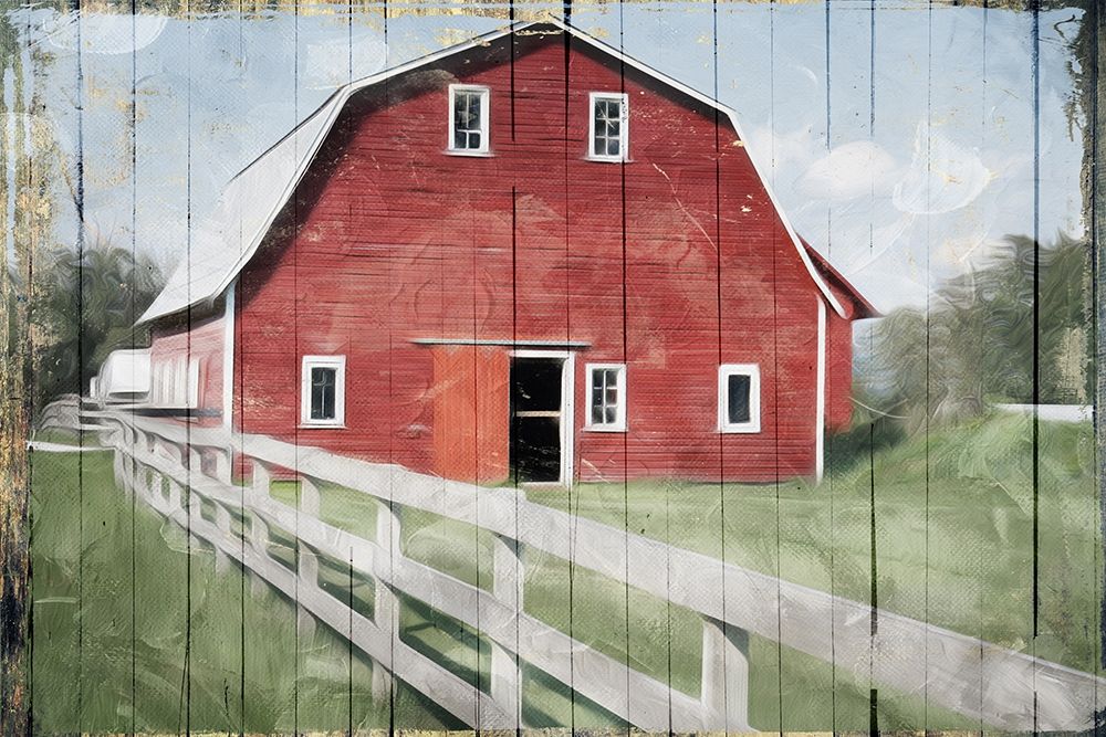 Wall Art Painting id:241704, Name: Red Barn Look Out, Artist: Villa, Milli