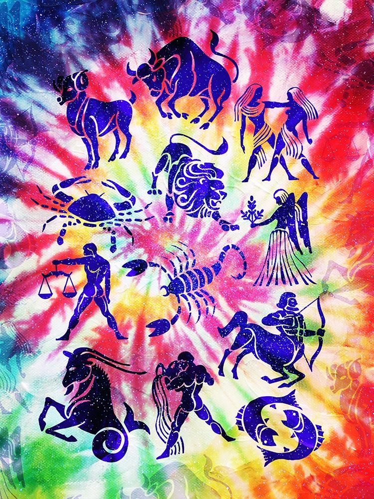 Wall Art Painting id:367041, Name: Zodiac Tie Dye, Artist: Villa, Milli