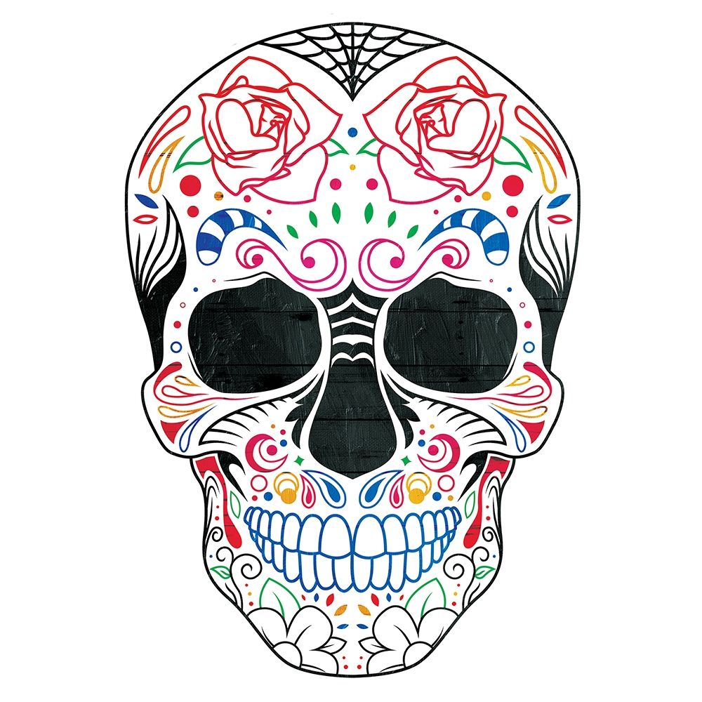 Wall Art Painting id:251345, Name: Colorful Candy Skull, Artist: Villa, Milli