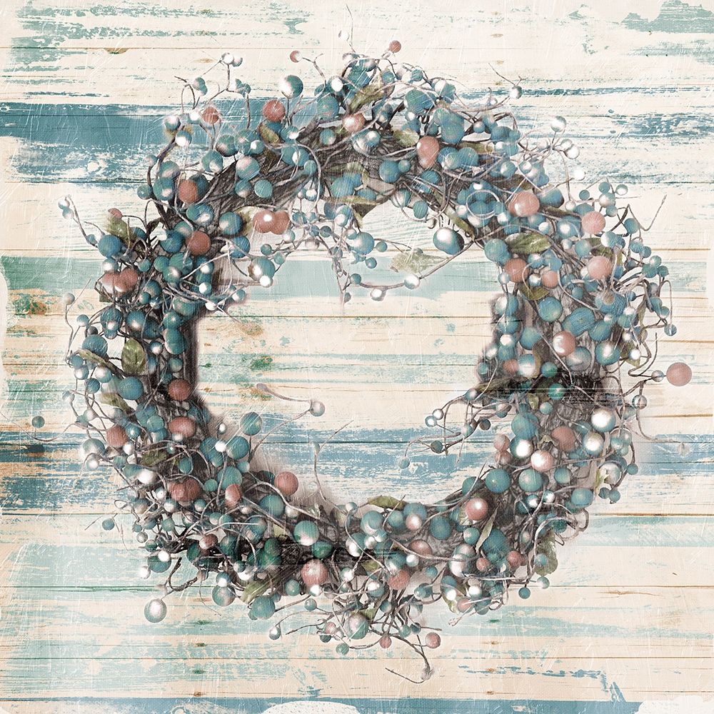 Wall Art Painting id:224413, Name: Wreath Blues, Artist: Villa, Milli