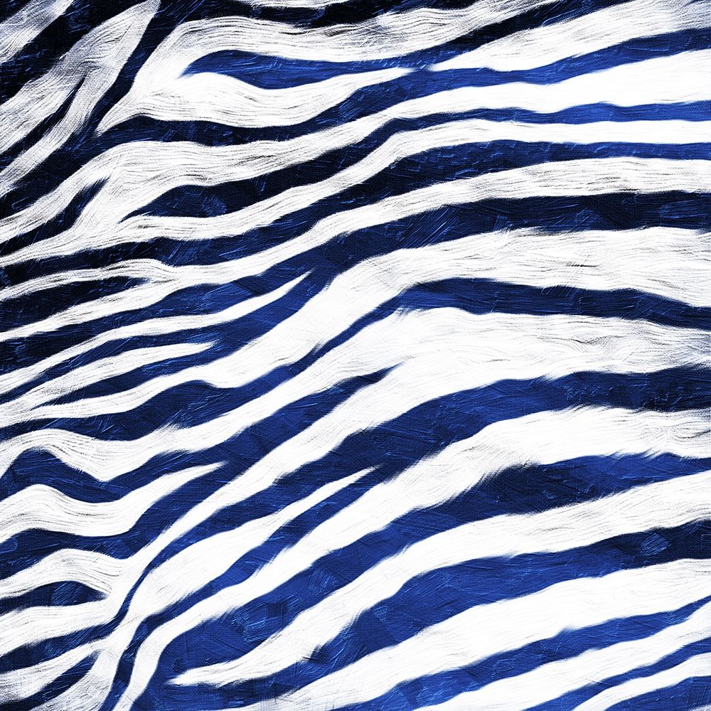 Wall Art Painting id:198340, Name: Indigo Zebra, Artist: Villa, Milli