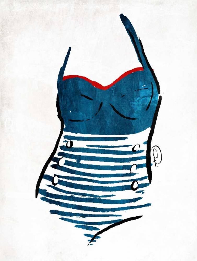 Wall Art Painting id:138964, Name: Vintage Swimsuit One, Artist: OnRei