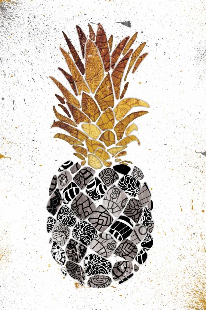 Wall Art Painting id:162200, Name: Golden Mandala Pineapple, Artist: OnRei