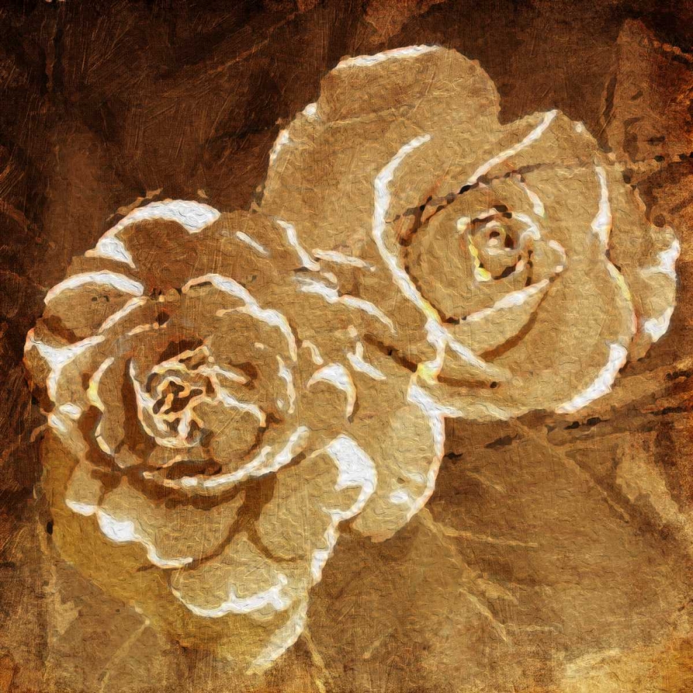 Wall Art Painting id:162234, Name: Loving Gold Roses, Artist: OnRei