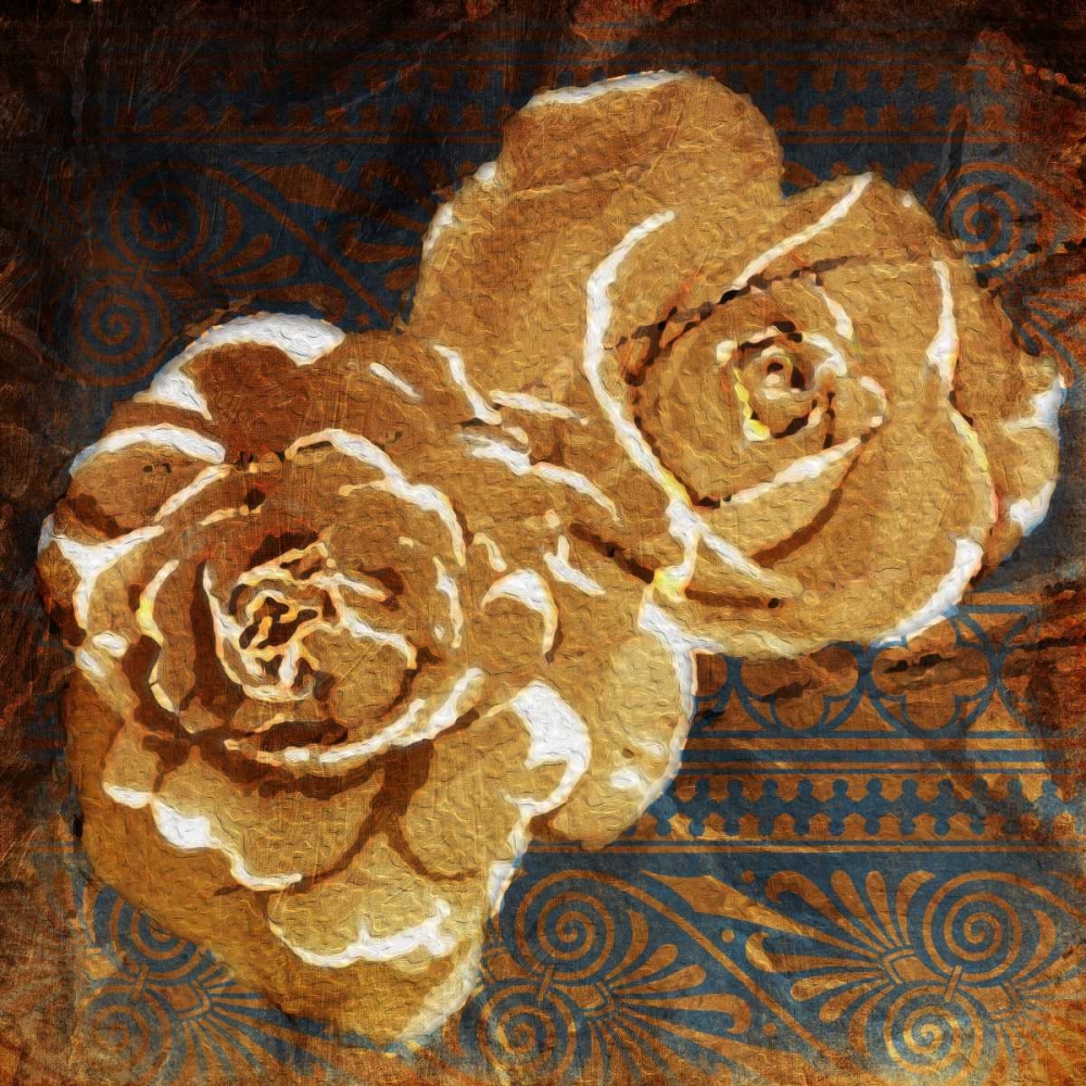 Wall Art Painting id:162235, Name: Loving Navy Gold Roses, Artist: OnRei