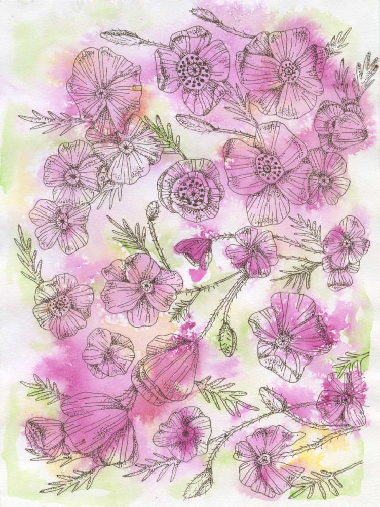 Wall Art Painting id:139073, Name: Floral Pinks, Artist: Varacek, Pam