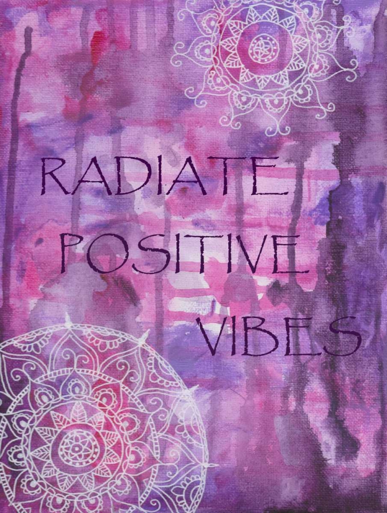 Wall Art Painting id:125951, Name: Purple Radiate Positive Vibes, Artist: Varacek, Pam