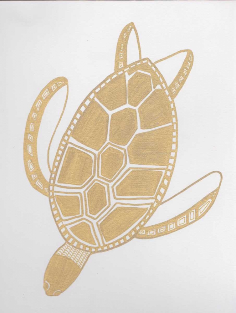 Wall Art Painting id:125966, Name: Golden Sea Turtle, Artist: Varacek, Pam