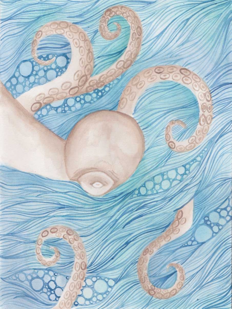 Wall Art Painting id:125971, Name: Sea Of Octopus, Artist: Varacek, Pam