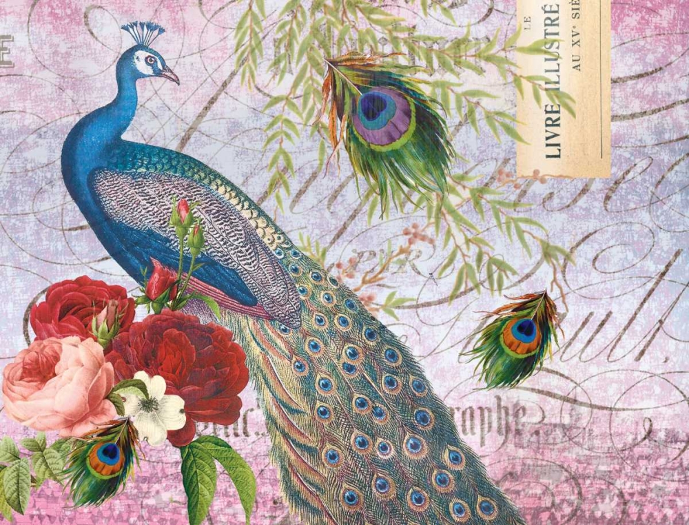 Wall Art Painting id:152693, Name: Peacock 112 Plum, Artist: Lula Bijoux and Company