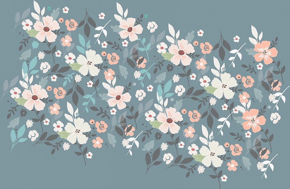 Wall Art Painting id:208110, Name: Folksy Flora Grey Floral Scatter, Artist: Allen, Candace