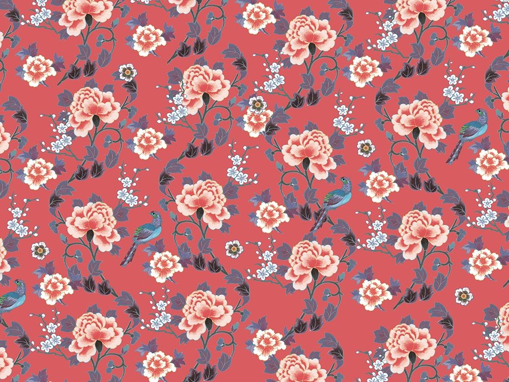 Wall Art Painting id:277382, Name: Kimono Quilt Floral 2, Artist: Allen, Candace